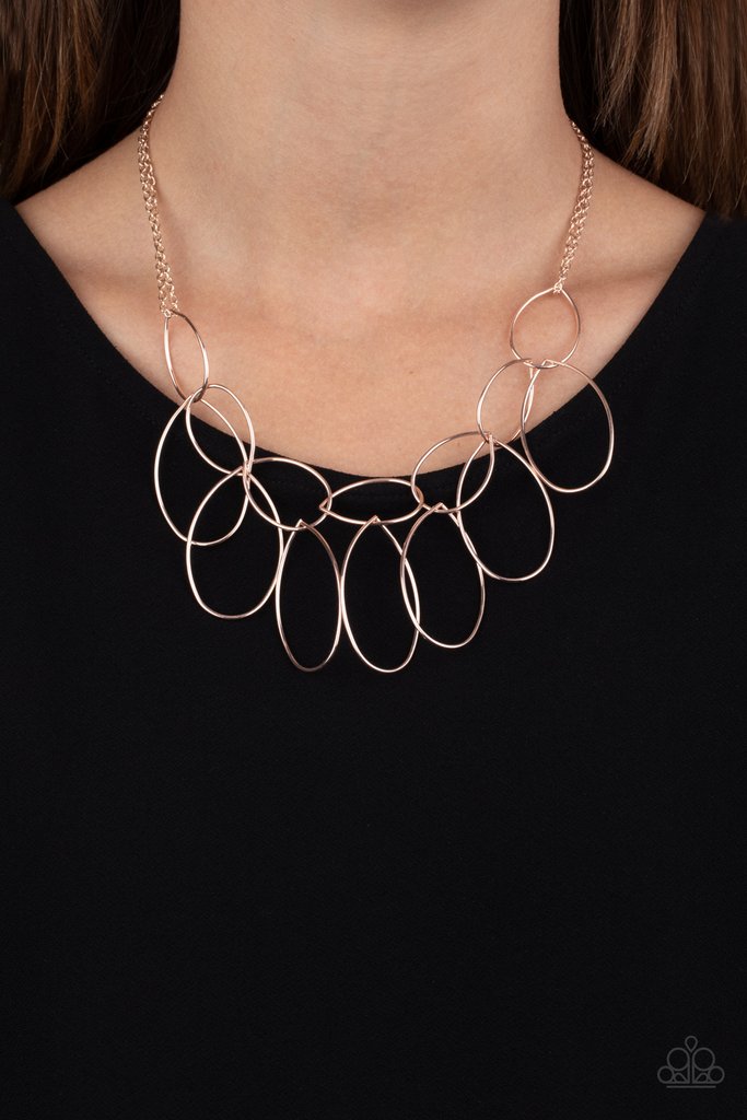 Top-TEAR Fashion - Paparazzi Rose Gold Necklace