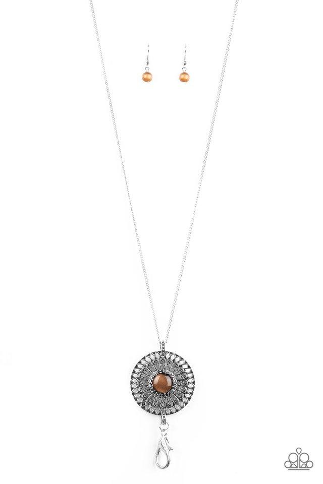 So Solar - Brown Lanyard - Paparazzi Accessories