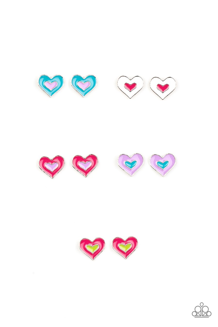 SS Heart Earring Set