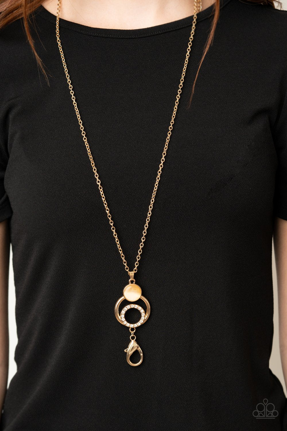 Perfect Prosperity - Gold - LANYARD - Necklace & Earrings