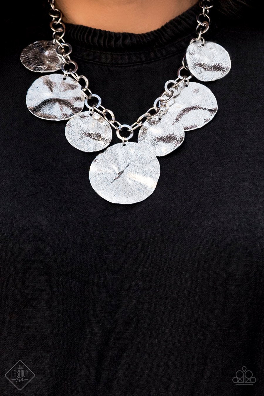 Barely Scratched the Surface - Silver Necklace