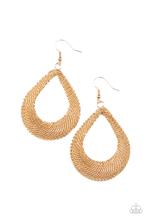 Load image into Gallery viewer, A Hot MESH - gold - Paparazzi earrings
