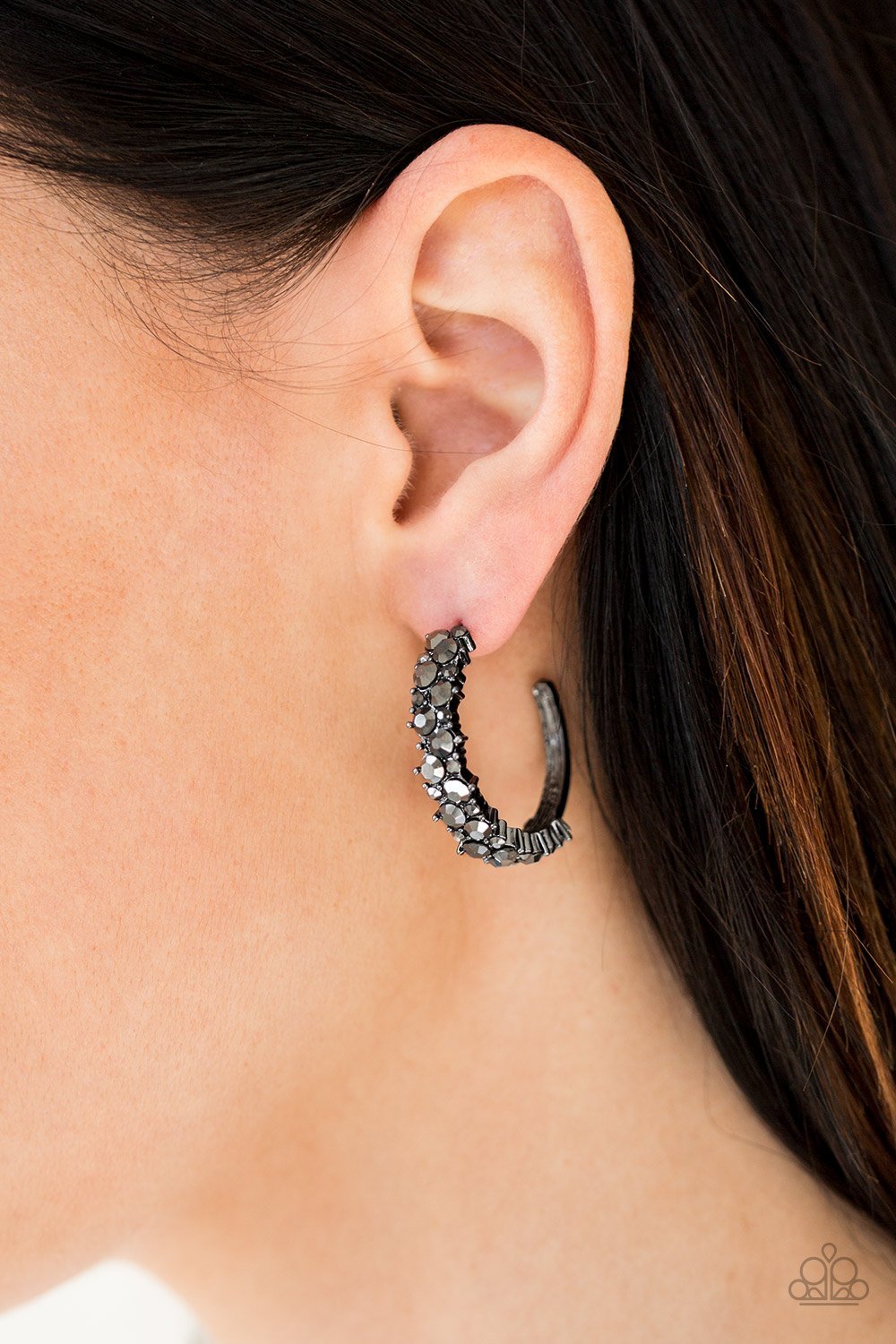 Glitter Galaxy - black - Paparazzi earrings