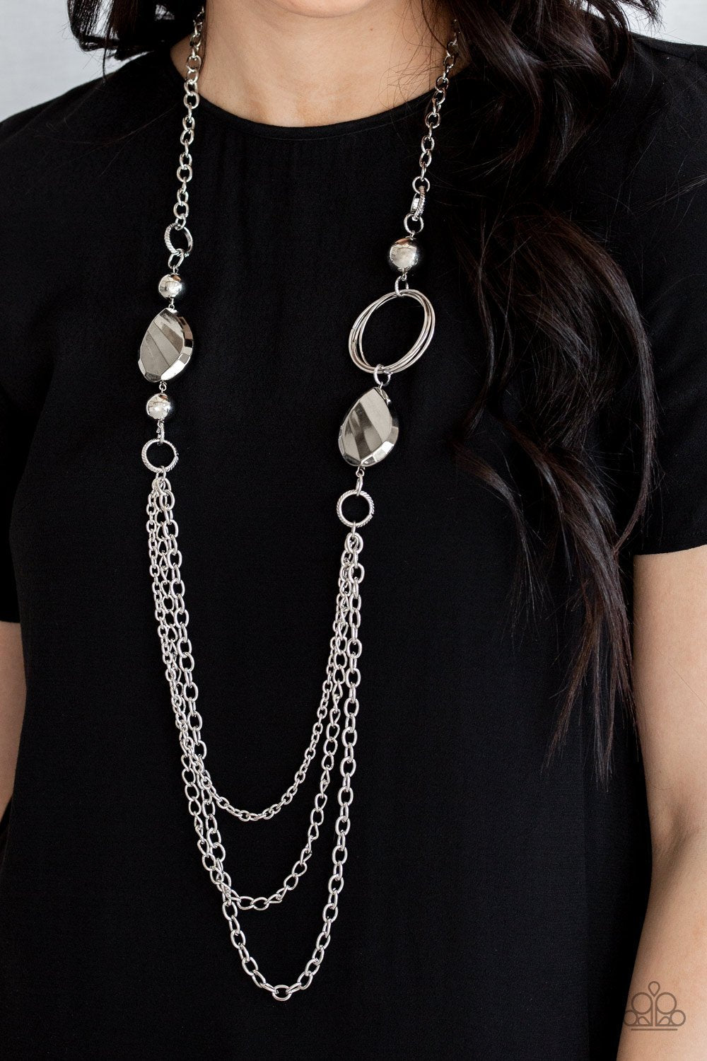 Rebels Have More Fun - silver - Paparazzi necklace