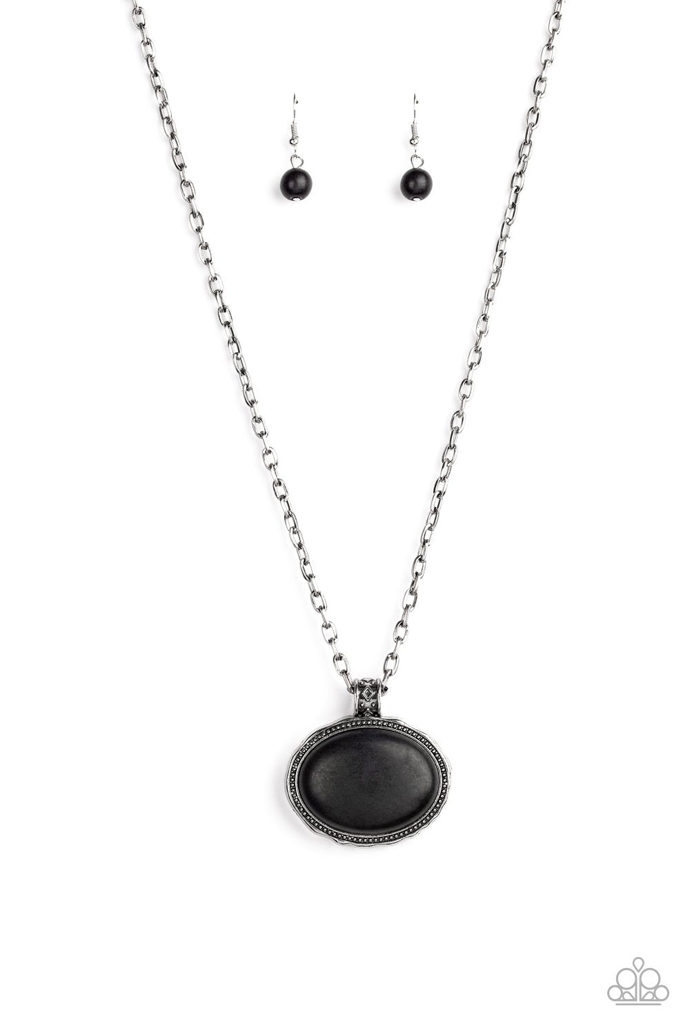 Sedimentary Colors - black - Paparazzi necklace